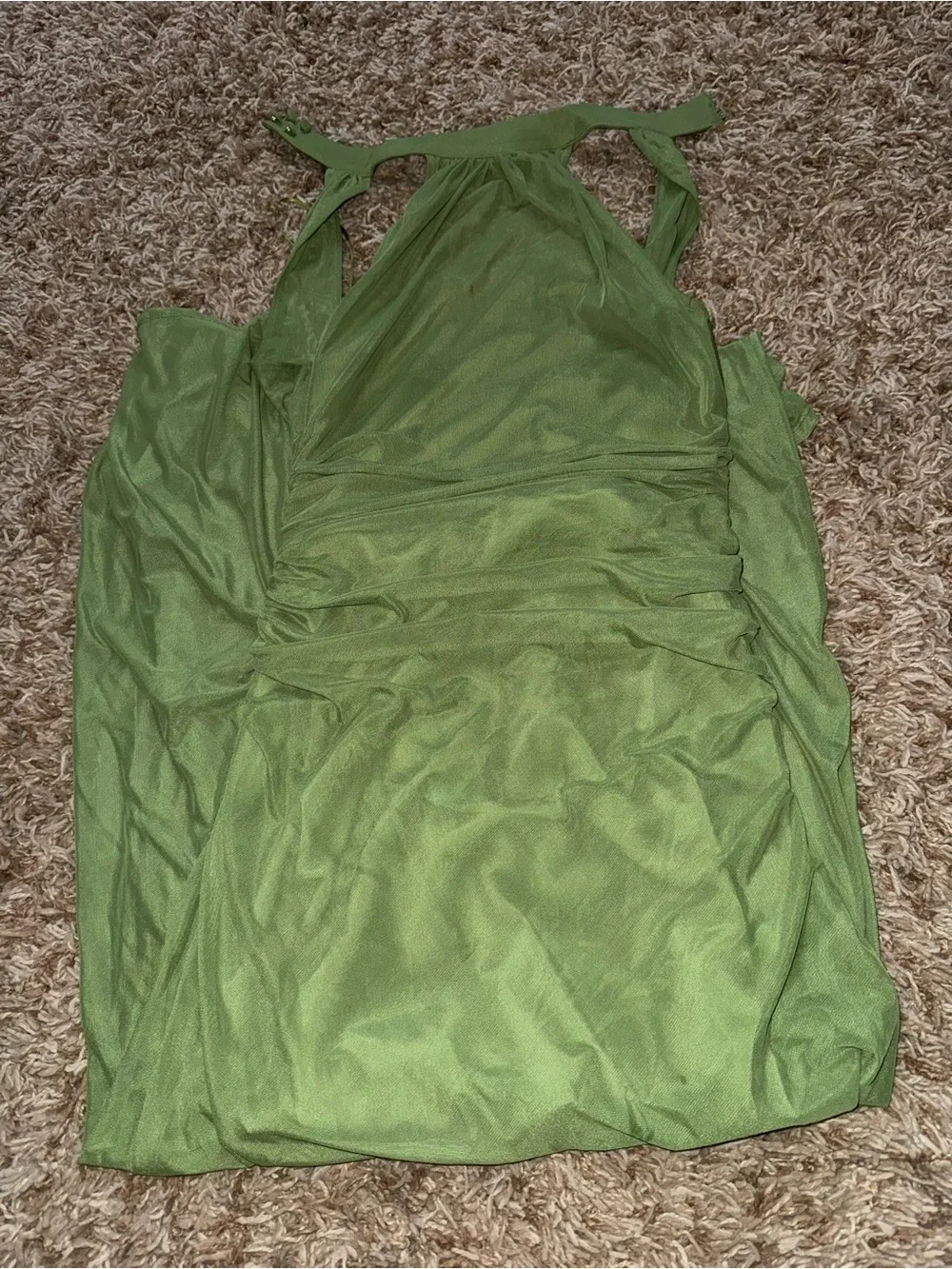 Green Halter Maxi Dress